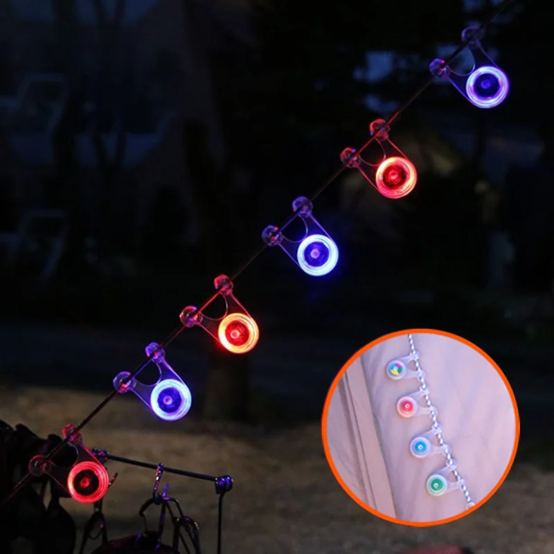

10Pcs Waterproof LED String Guard Light Mini Flashlight Camping Fishing Hanging Warning Safety Light Fishing Lure Light Tent