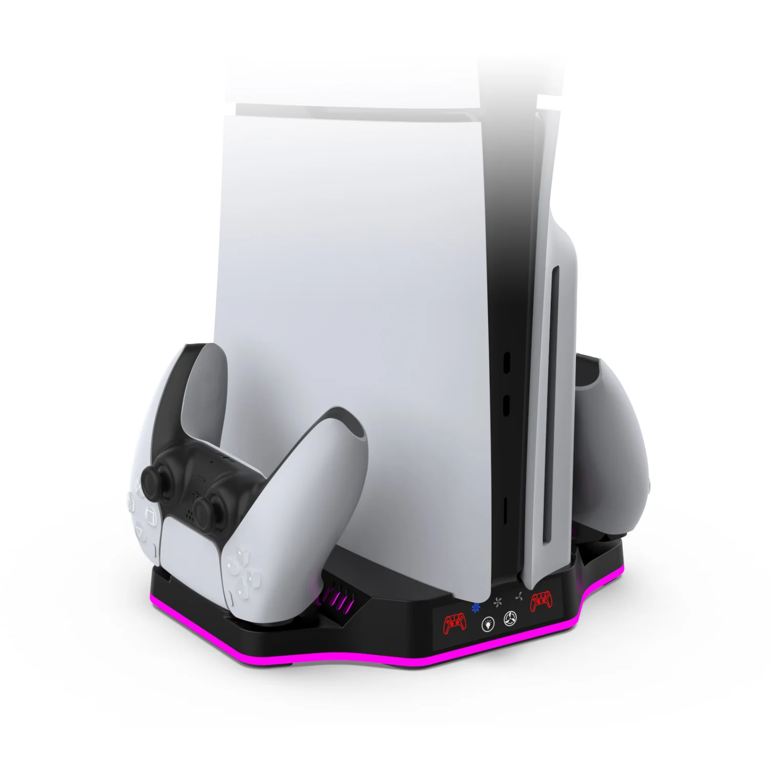 Вертикальная охлаждающая подставка для PS5 с вращающимся 3-скоростным эффектом