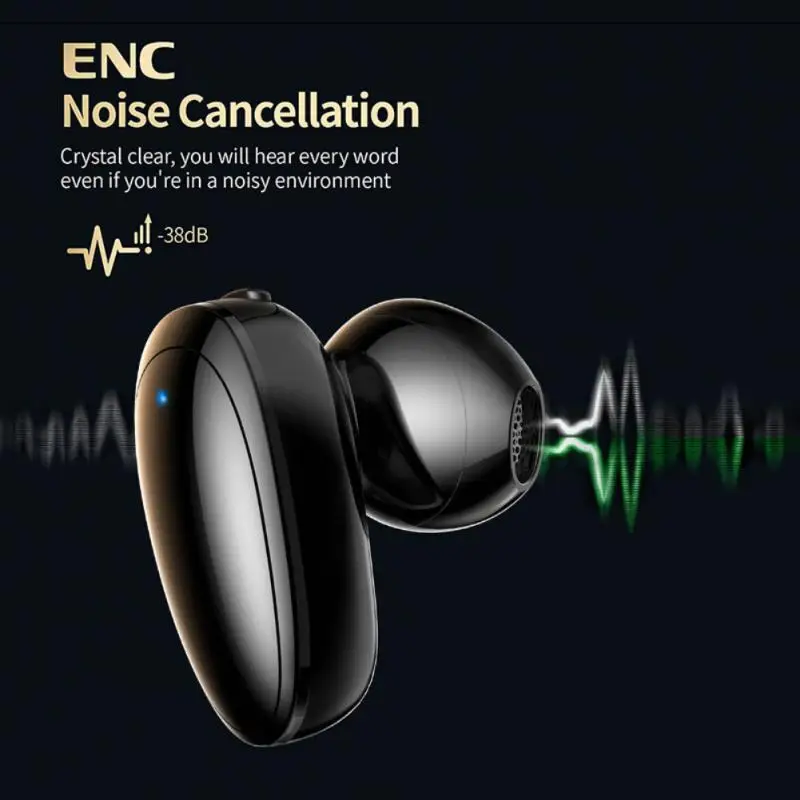 

Portable Music Earphone Stereo Wireless Headphone Headset Tws Earbuds Noise Reduction Long Standby For Android Ios