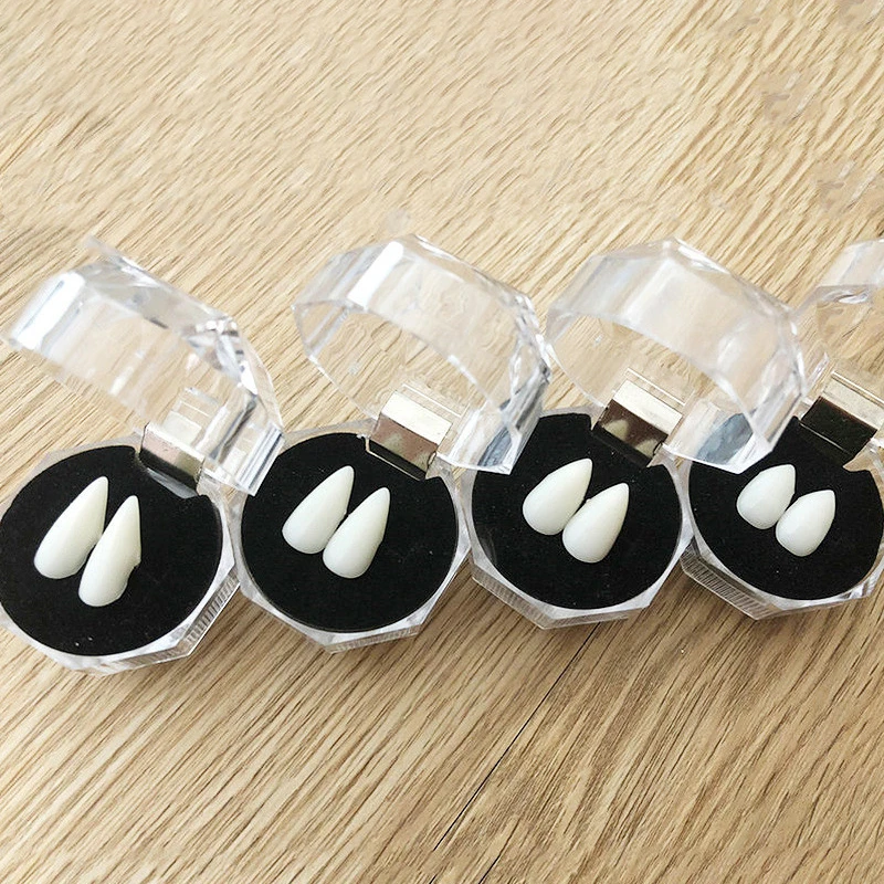 Набор Аксессуаров Для Костюма На Хэллоуин — Протез Зубов Вампира С Гелем Легкий