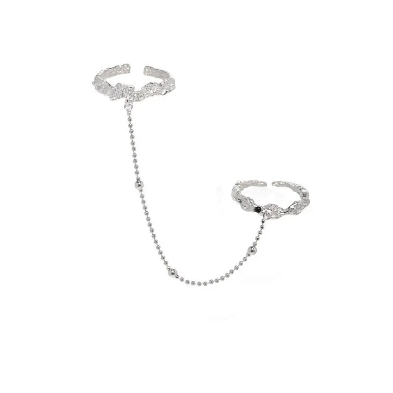 Комплект серебряных колец с бриллиантами в стиле готика из 925 стерлингового серебра для модных натур идеальный подарок на помолвку.