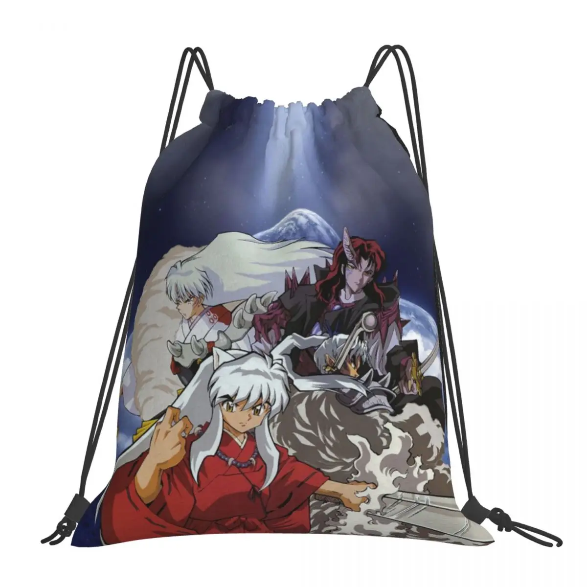 

Inuyasha Drawstring Backpack Bag Gym Sport Sackpack Women Men String Cinch Yoga Lightweight Unisex knapsack