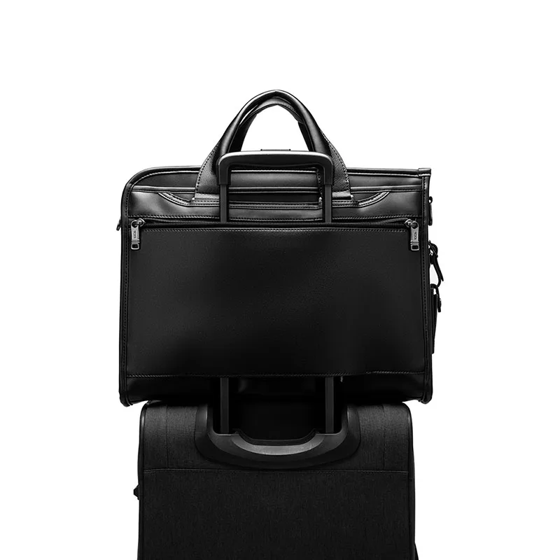 9603110d3 New Leather Men's Briefcase Business Computer Bag Fashion Shoulder Handbag