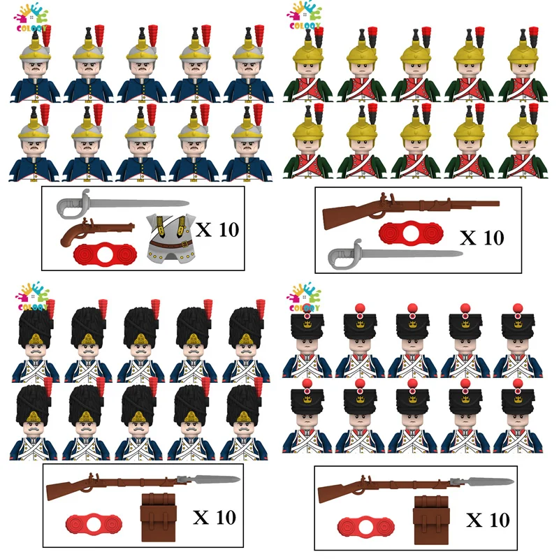 

WW2 British Fusilier Building Blocks France UK Soldiers Mini Action Figures Educational Bricks Toys For Kids Christmas Gifts