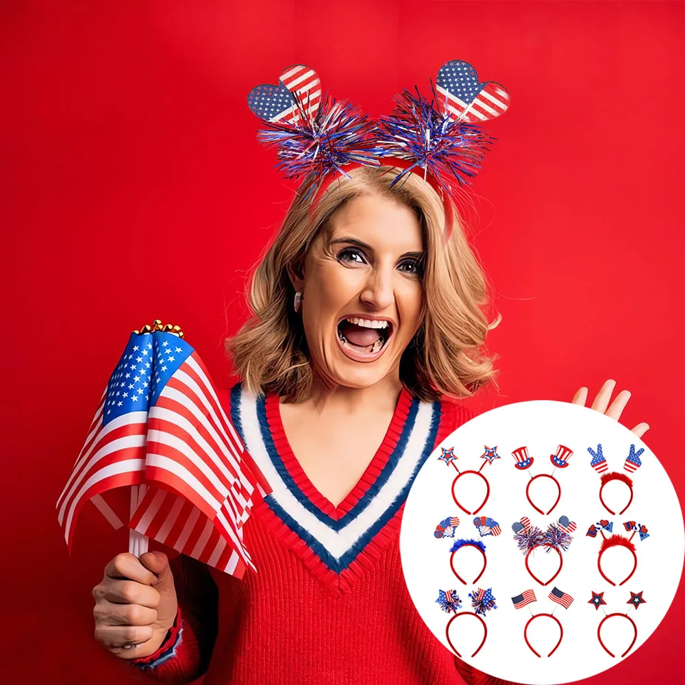 Повязка на голову с изображением Дня независимости США 4 июля украшение в честь