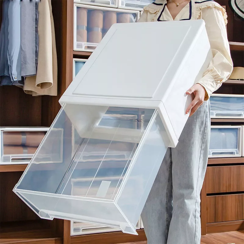 

NEW2023 Drawer Storage Box 54L/35L/21L/13L/5L Large Capacity Clothes Underwear Socks Storage Box Wardrobe Storage Box Clothing L