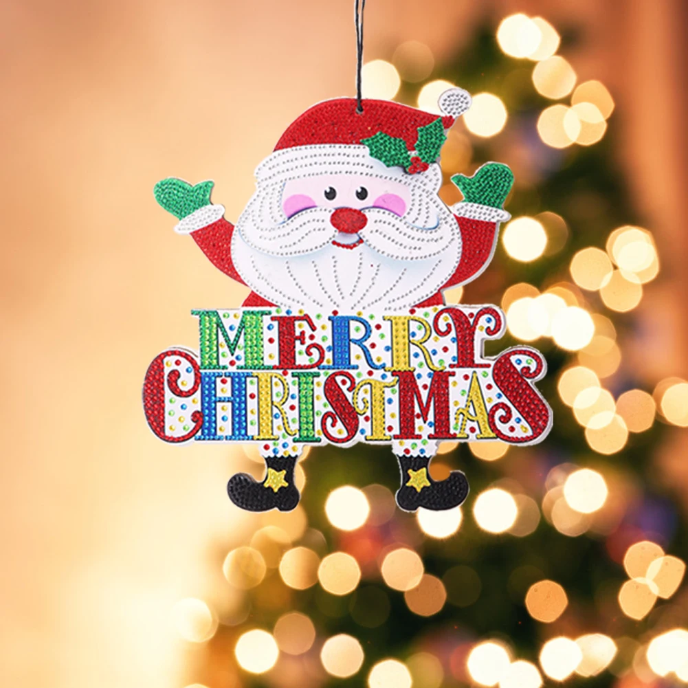 DIY бриллиантовый рисунок Рождество картонный подвесной набор мозаика Стразы