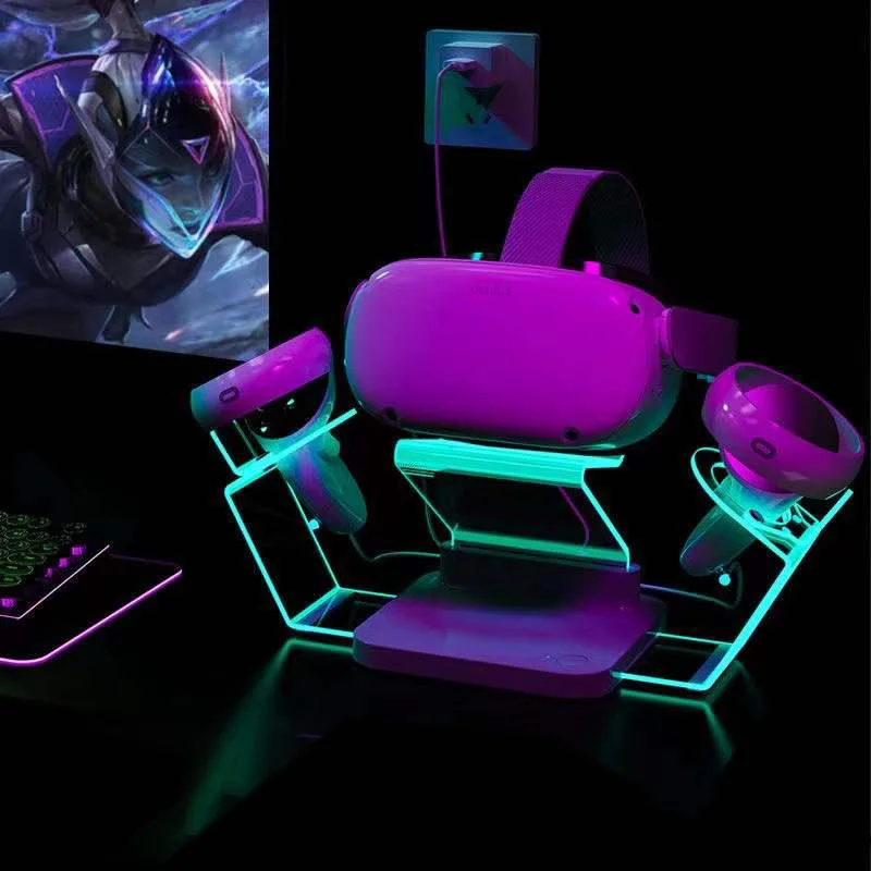 VR Charging Stand Headset Display And Controller Holder Mount Station For Oculus Quest 2 VR Glasses Stand Headset Accessories