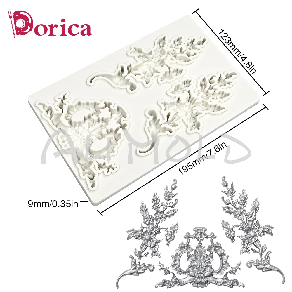 

Силиконовая форма для торта Dorica Лист цветок