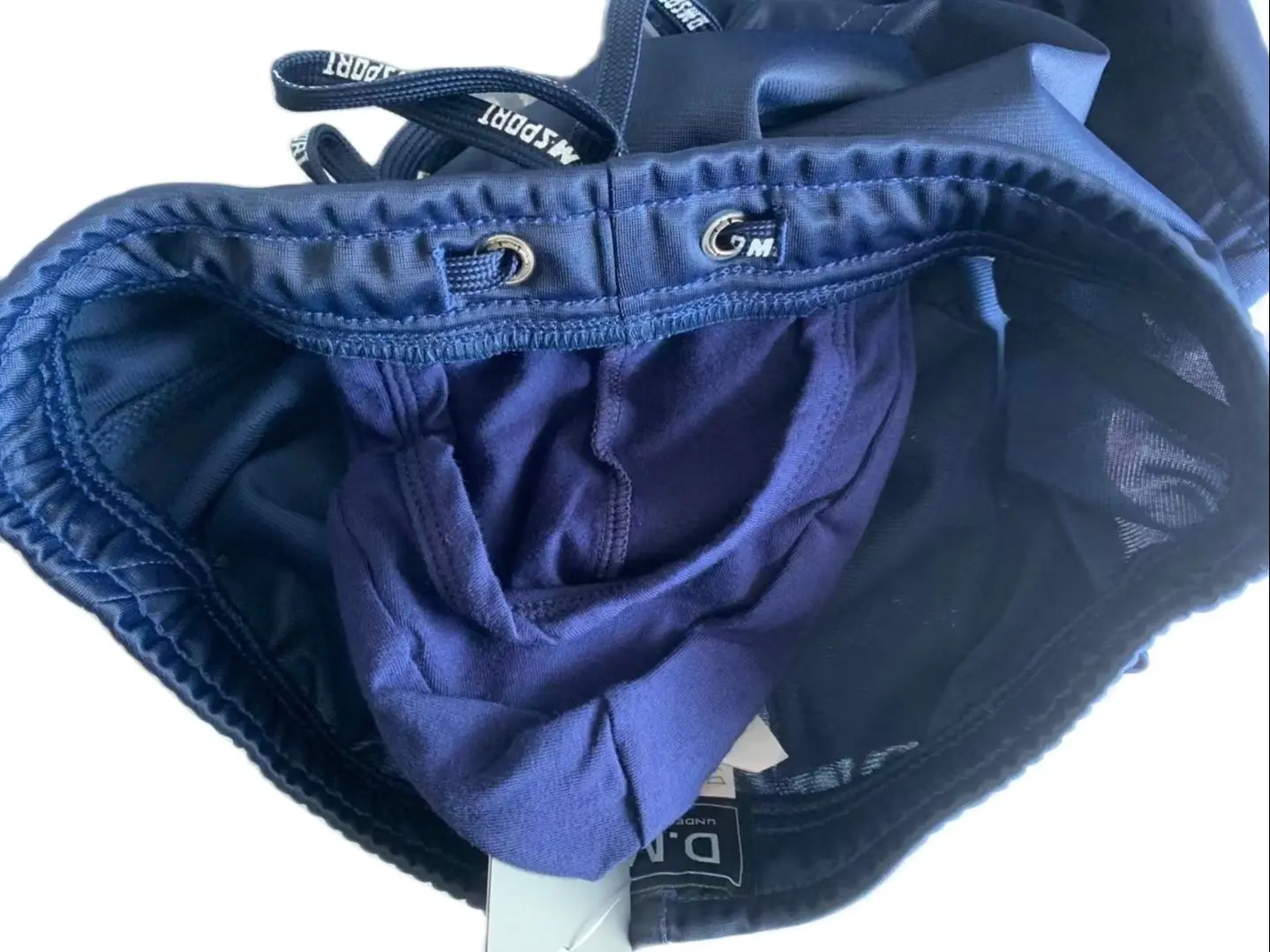 Gay Men's Underwear Sexy Blue Boyshort Unique Design Low-waist sexySolid home pants personality home four-corner printing boxer