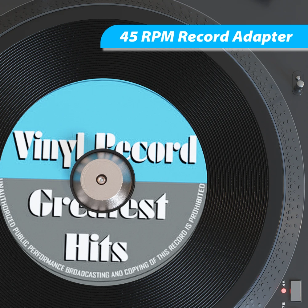 7-дюймовые проигрыватели виниловых пластинок EP 45 об/мин адаптер алюминиевый