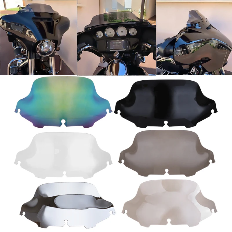 

Motorcycle 8" Windscreen Wind Deflector Fairing Windshield Cover For Harley Electra Street Glide FLHX Touring CVO 1996-2013