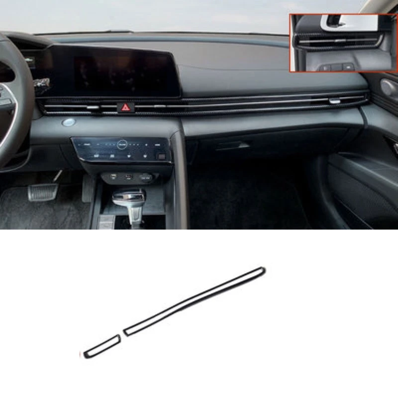 

For Hyundai Elantra Avante 2021 2022 Car front Dashboard air outlet Center Control Strip Trim Cover Trim Interior Sticker