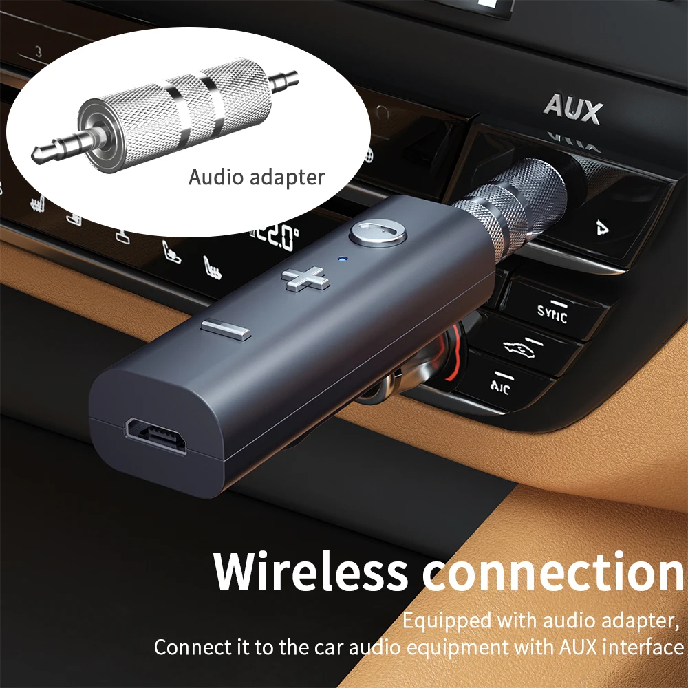 NEW Wireless Adapter Bluetooth 5.0 Receiver For 3.5mm Jack Earphone Aux Audio Music Transmitter Headphone |