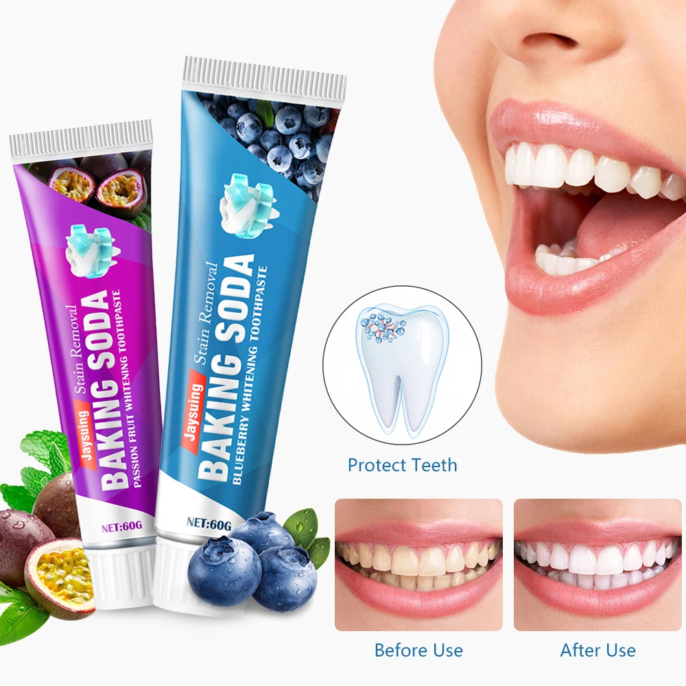 60 г пищевая Сода зубная паста отбеливание зубов защита десен с фруктовыми