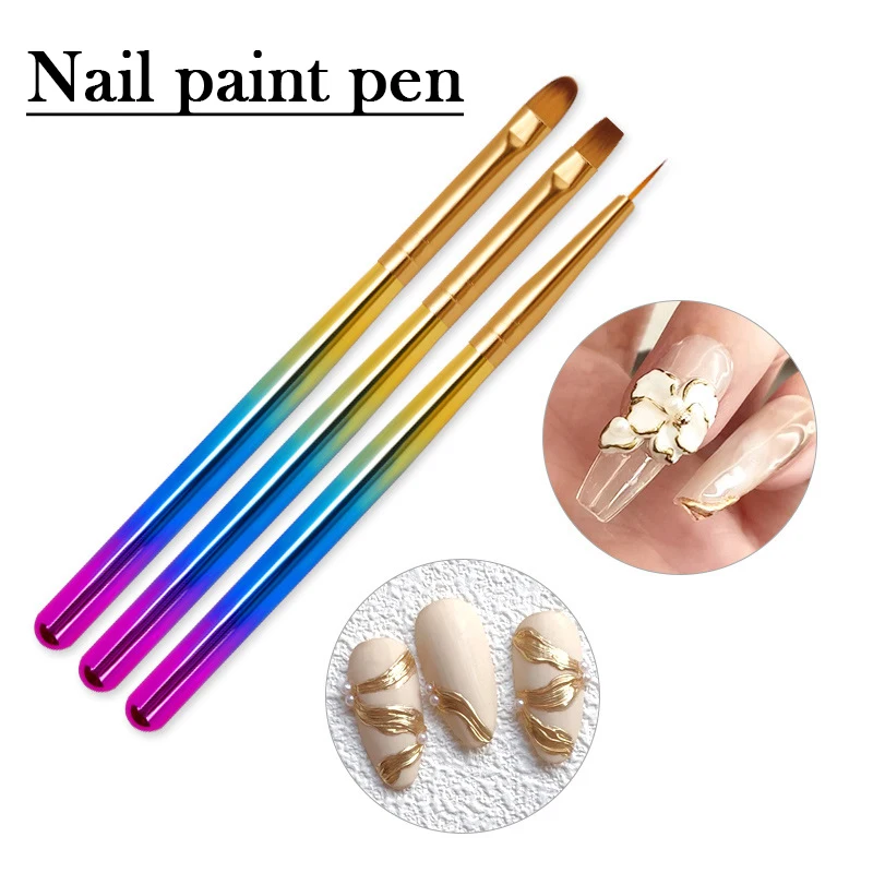 

Новая кисть для дизайна ногтей ручка для рисования лака для дизайна ногтей кисть для дизайна ногтей для домашнего творчества маникюрная ки...