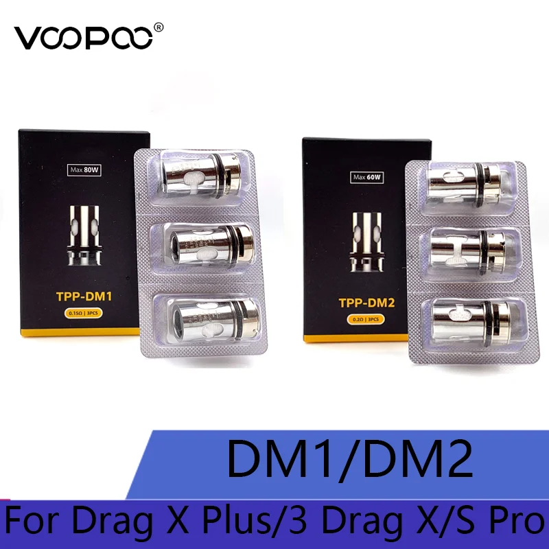 

VOOPOO TPP Coil DM1 0.15ohm DM2 0.2ohm Aply For Drag 3 Drag X Plus Drag S X Pro Vape Smok Electronic Cigarette Kit Atomizer Core