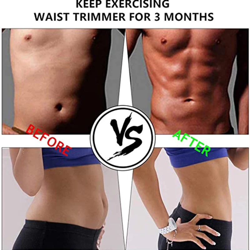 Men Body Shaper Waist Trimmer Belt Slim Fitness Breathable Sweat Wrap for Stomach and Back Braces Lumbar Support Girdle