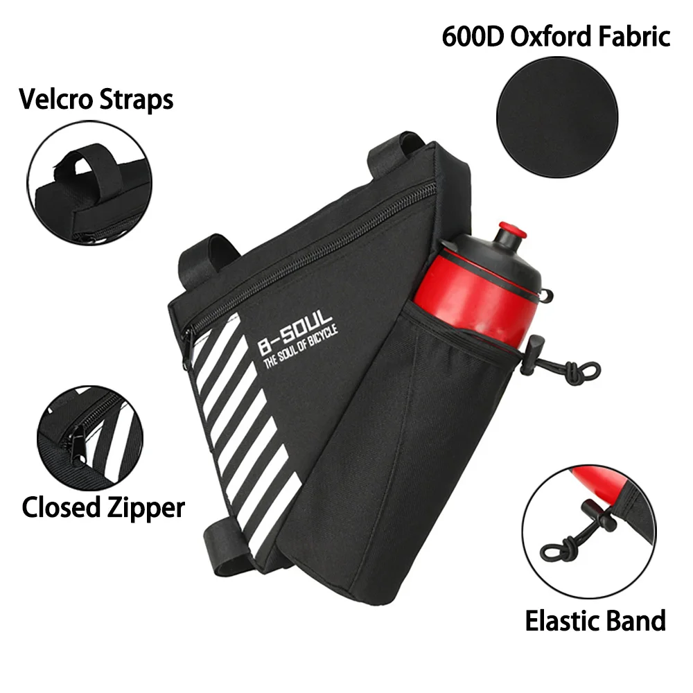 Треугольная велосипедная сумка износостойкая треугольная сумочка на седло для