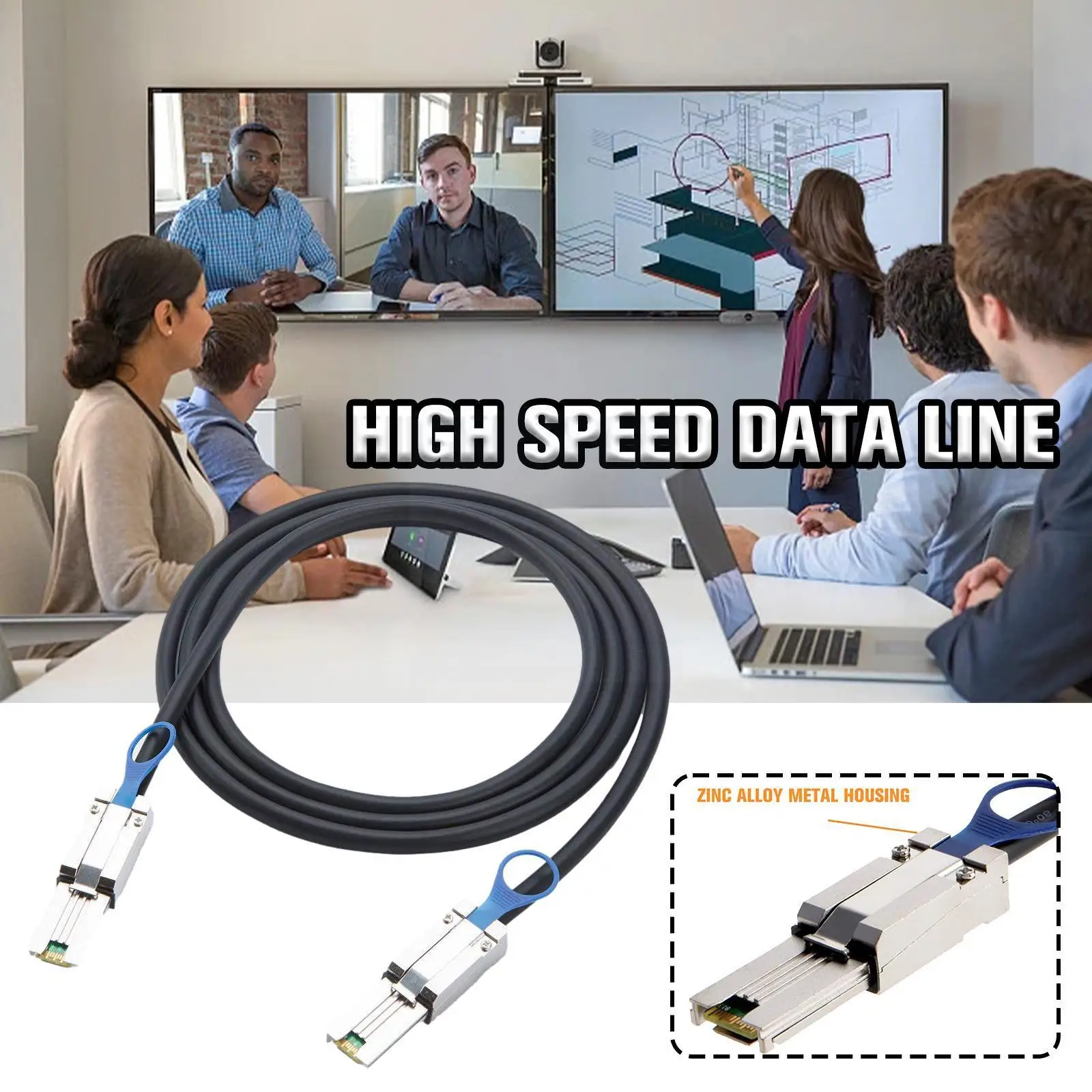 

External Mini SAS SFF-8088 26P To SFF-8088 Server External High Data Cable Storage Speed K0V6