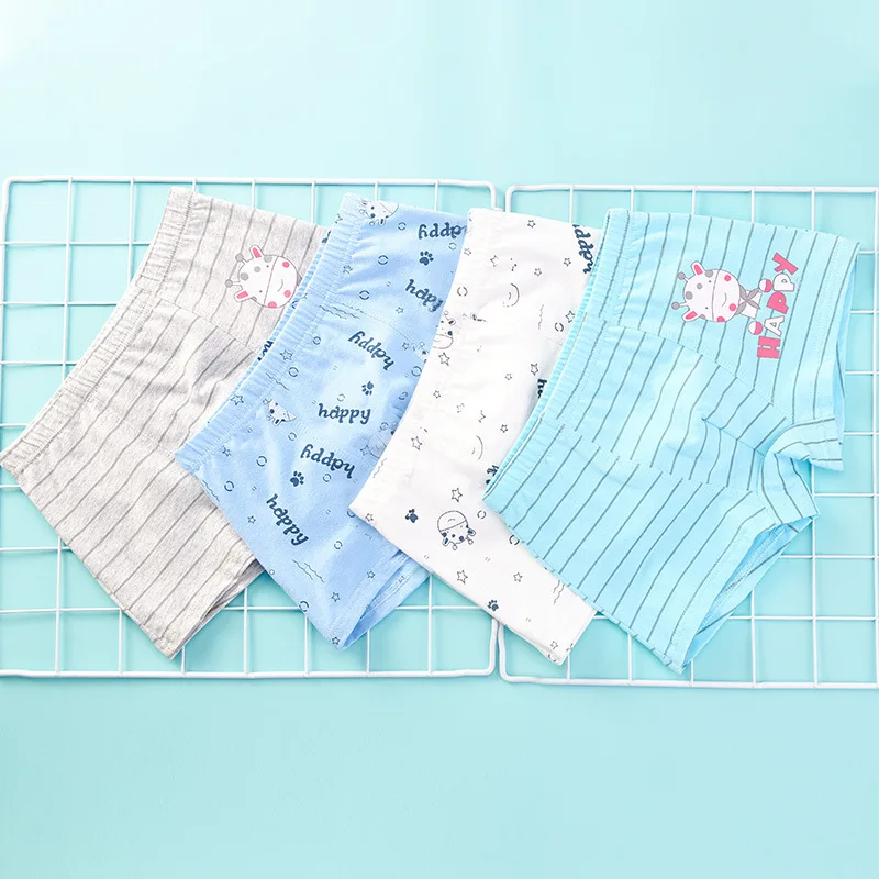 1 Piece Children's Boxer Underpants Cozy Pure Cotton Boys Panties Middle Small Children Panty Big Childrens Underwear Boy Shorts