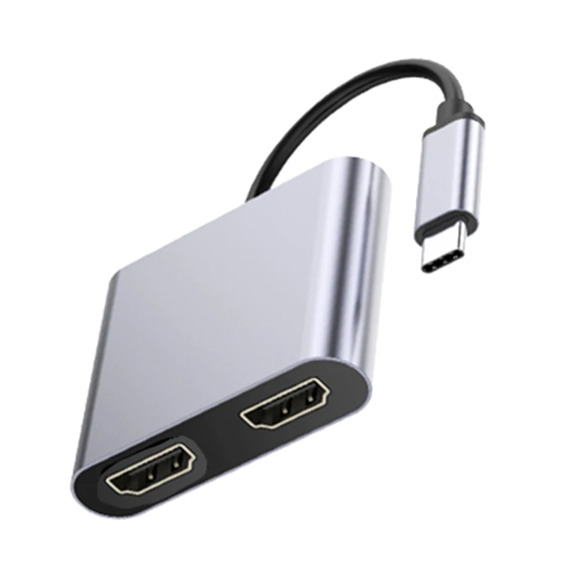 

Распределитель Type-C-HDMI USB3.1 HD 4K, два порта одновременного отображения, Тип C четыре в одном концентраторе, линия сборки