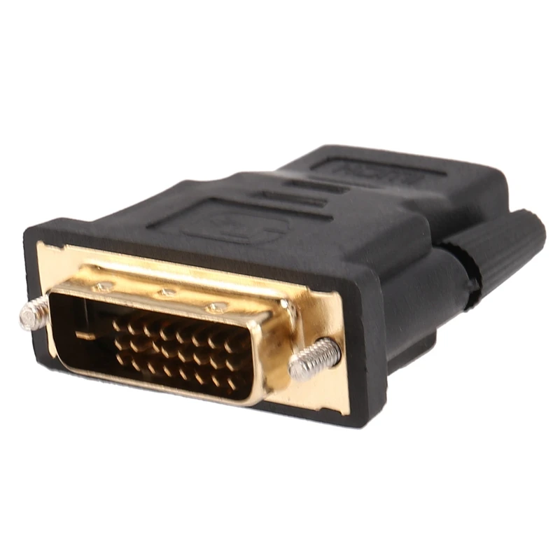 

Gold Tone DVI-D Dual Link 24+1 Male to HDMI Female Audio Video Adapter Connector