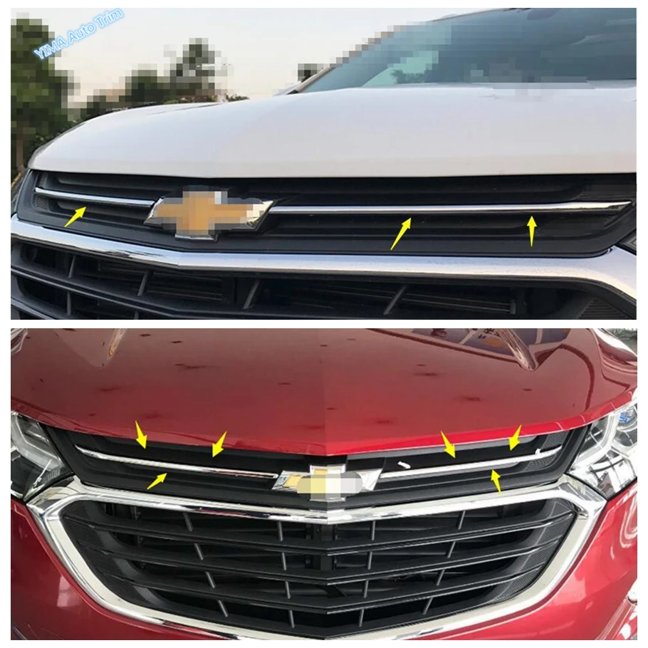 Хромированная передняя решетка для автостайлинга декоративная полосатая крышка