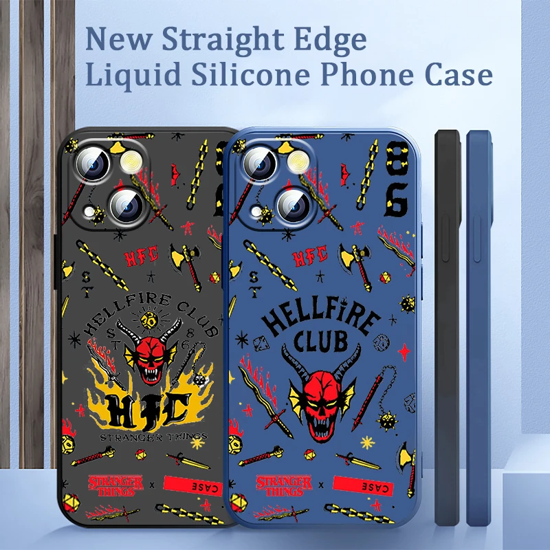 

Liquid Rope Cover Luxury Stranger Things Cool Phone Case For Apple iPhone 14 13 12 Mini 11 XS Pro Max X XR 8 7 SE 2020 Armour