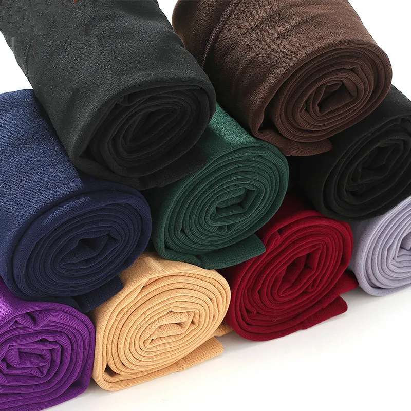 Women's fashionable brushed trousers in spring and autumn, extra thick brushed nine part jumpers, women's brushed outer leggings