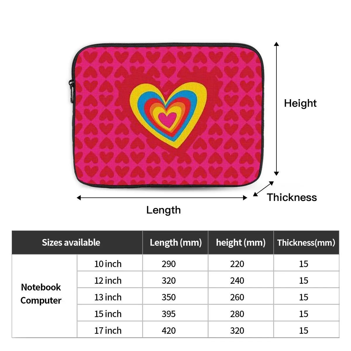 Фото Чехол-сумка для ноутбука Agatha Ruiz-De La-Prada Pattern 1, противоударный чехол-сумка для планшета №2