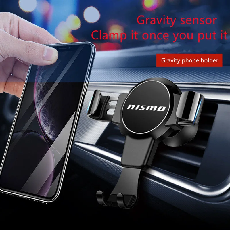 

Car Phone Holder Gravity Car Air Vent Mobile Phone Stand Mount For Nissan Nismo Tiida Teana Skyline X-Trail Qashqai car