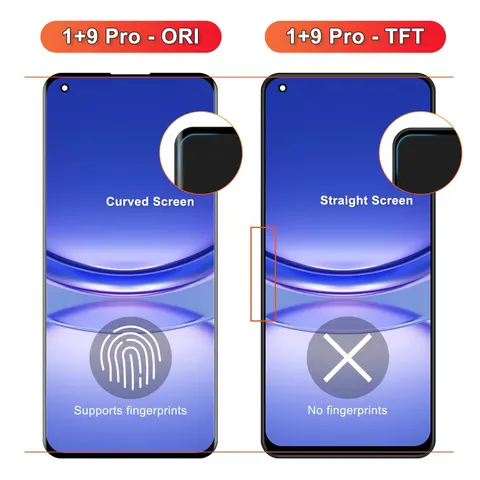 Super AMOLED для OnePlus 9 1 + 9 ЖК-дисплей с цифровым преобразователем сенсорного экрана в сборе для Oneplus 9 Pro Дисплей 1 + 9 pro Экран с рамкой