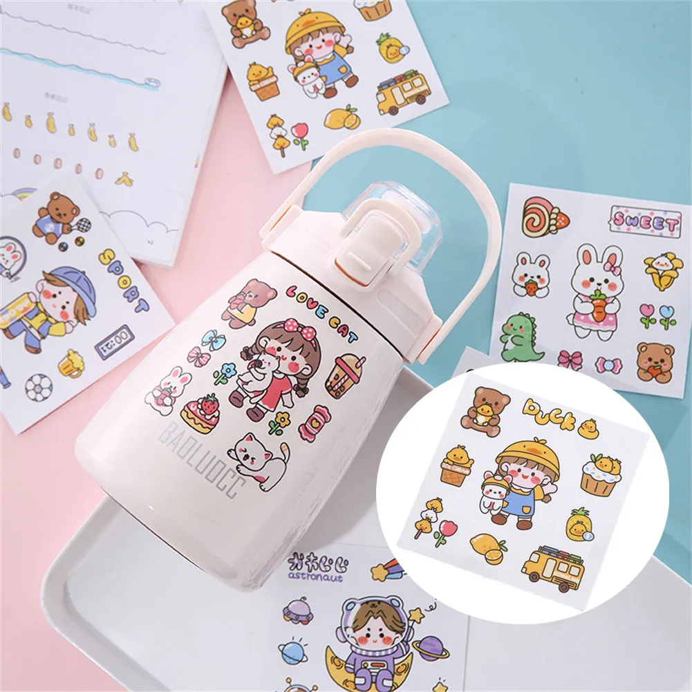 

Симпатичная наклейка Ins, мультяшная наклейка на кружку из ПВХ, мультяшная наклейка s, наклейка на дневник, Скрапбукинг «сделай сам», бутылка ...