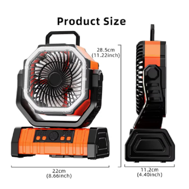 Перезаряжаемый портативный вентилятор устройство со светодиодной подсветкой и