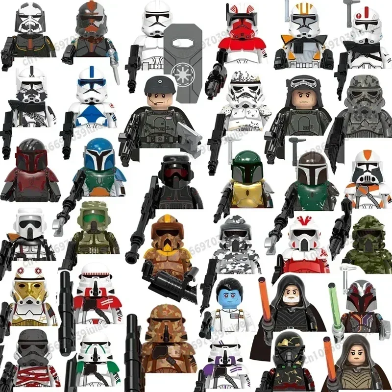 Фото HEROCROSS STAR WARS: Мини-фигурка робота-солдата-штурмовика Империи 501-го отряда, конструктор, игрушка, подарок №1