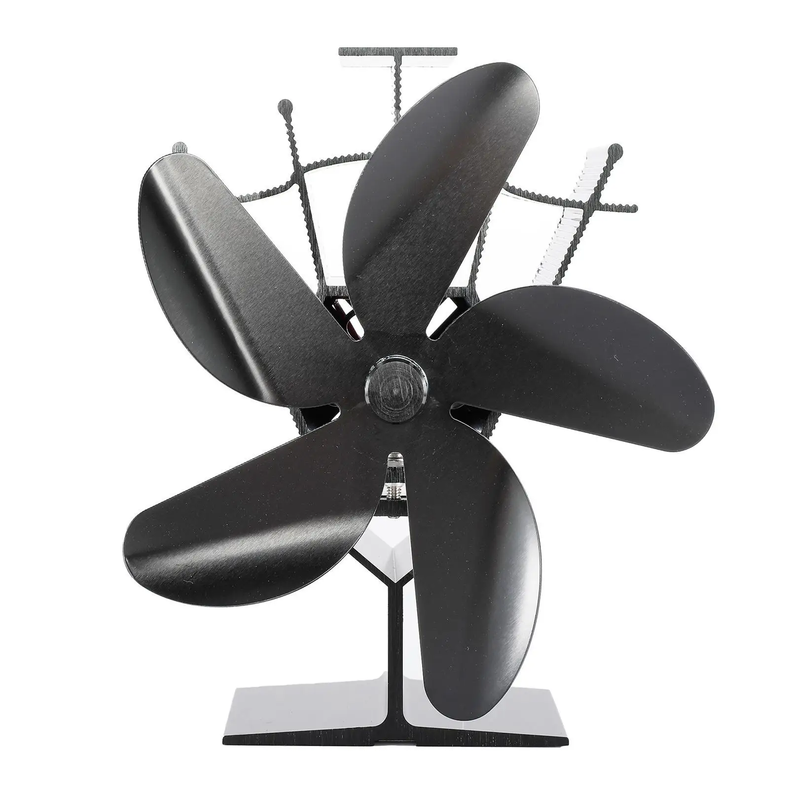 

Heat Powered 5 Blade Stove Fan Wood Burner Fireplace Circulating Warm Air