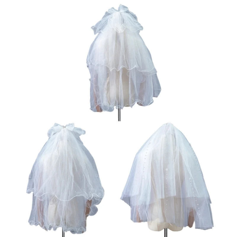 

Кружевной тюль для невесты, длинная вуаль, несколько типов, тюль для невесты с фиксированным гребнем