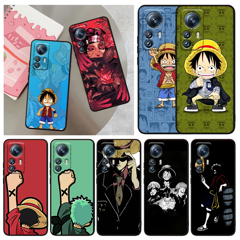 

Cartoon One Piece Anime Phone Case For Xiaomi Mi 13 12T 12S 12X 12 11 11T 11i 10T 10 9 Pro Lite Ultra 5G Funda Black Cover