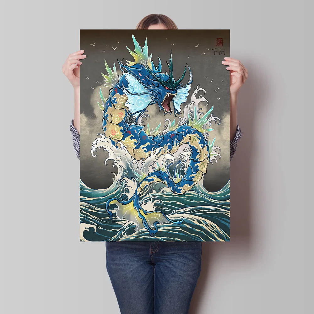 Аниме персонаж фотографии Pokemon Swampert плакат персонаж мультфильма классическая гостиная украшение дома подарок холст живопись (art.: 3920d35b757fc) - 3920d35b757fc