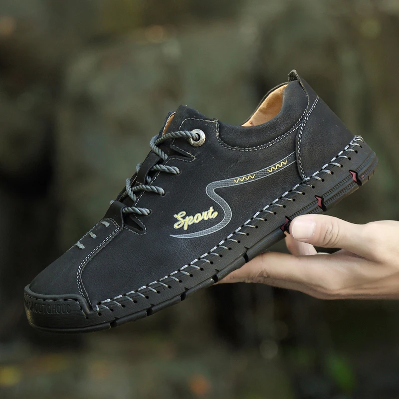 

Handmade Leather Men Shoes Casual Breathable Men Casual Leather Shoes Men Flats Hot Sale Moccasins Shoe Big Size 48