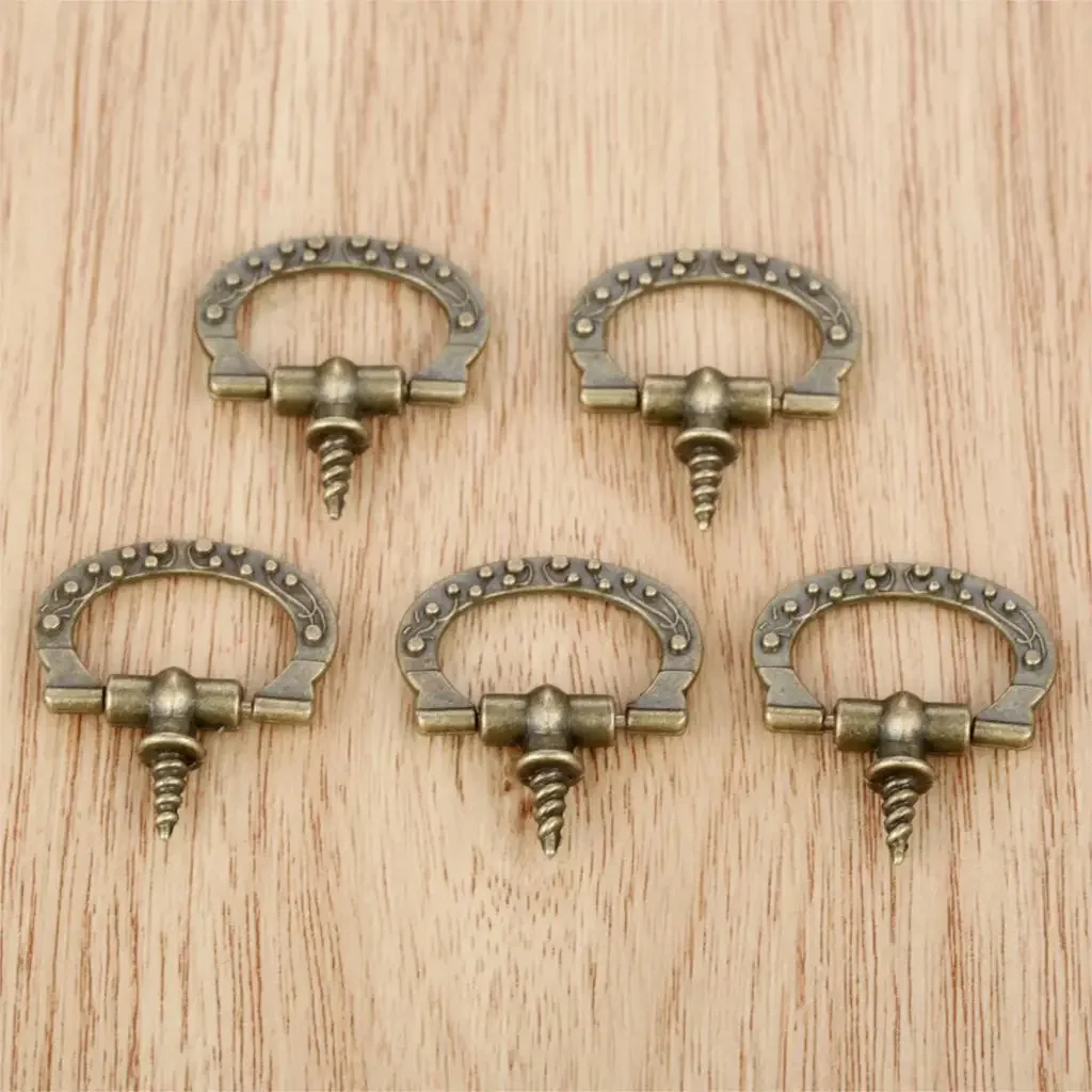 

5 шт., ручки для мини-шкафа, саморезы, ручки для шкатулки для драгоценностей, ящика, шкафа, комода, мебельная фурнитура