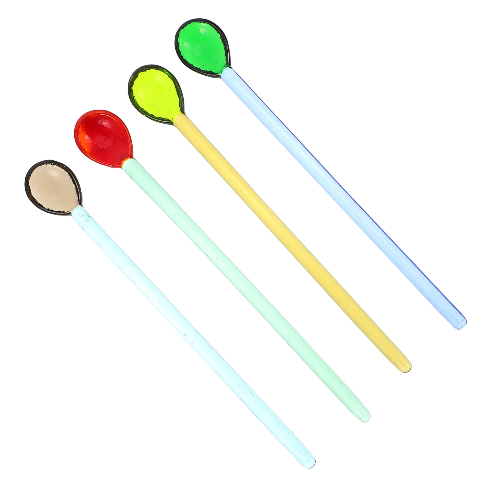 

4pcs Glass Stirring Mixing Sticks Cocktail Drink Mixer Fruit Mixing Sticks