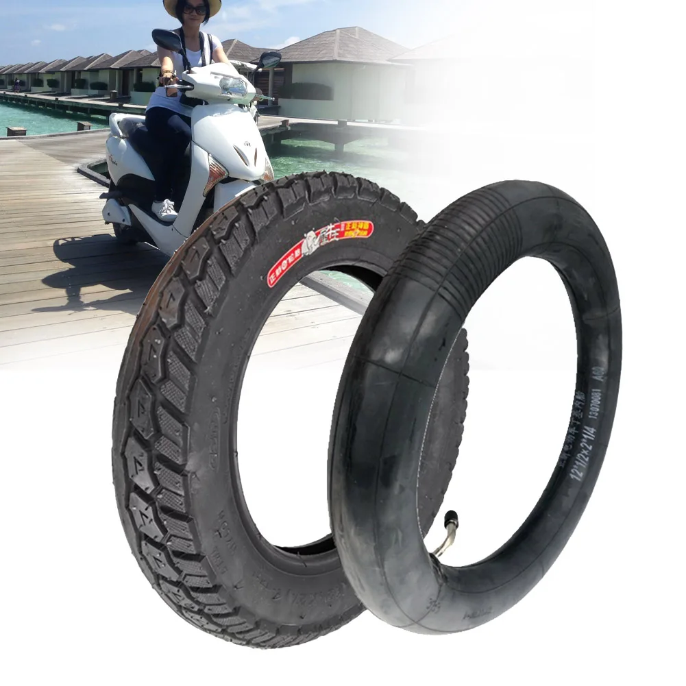 

12 Inch Inner Tube & Tyre 12 1/2x2 1/4(62-203) For E-Bike Scooter 12.5x2.50 Tire Electric Bicycle Scooter Tire Accessories