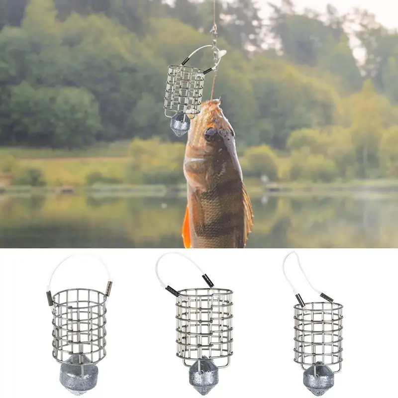 

Fishing Distance Cage Feeders All Sizes Full Range Coarse Fishing Tackle 30g 40g 60g Metal Swivel Feeders Fish Accessories