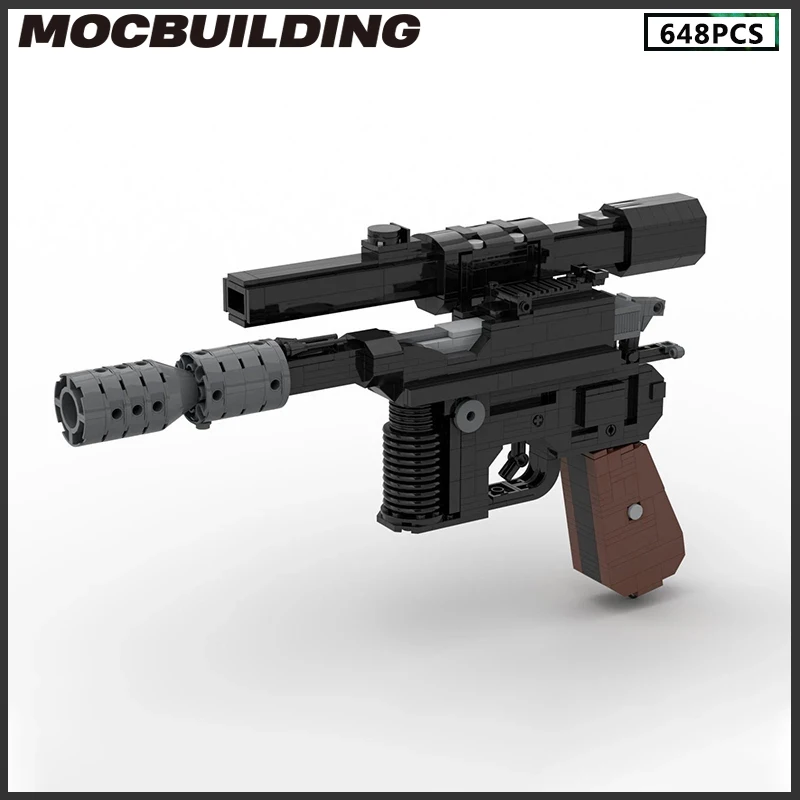 

DL-44 Han Solo's Blaster Pistol Film Creativity MOC Building Block Gun Assembly Model DIY Brick Set Children's Educational Toys