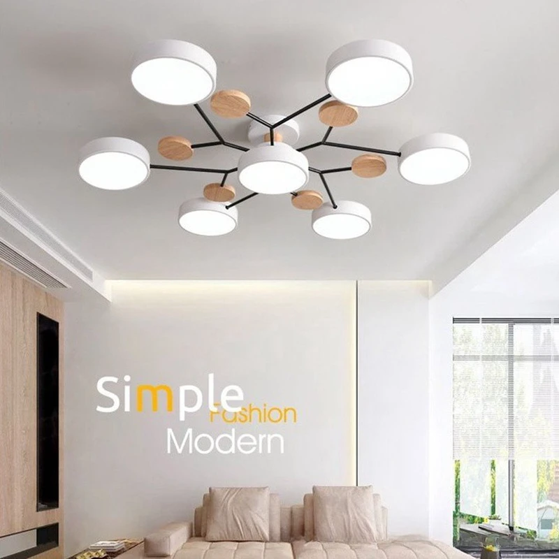 

Nordic living room pendant lamp Modern simple Japanese bedroom study ceiling lamp Creative personality Macaron ceiling lamp