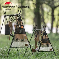 naturehike moves customers to outdoor camping polyester mesh storage convenient canvas side triangle hanging bag