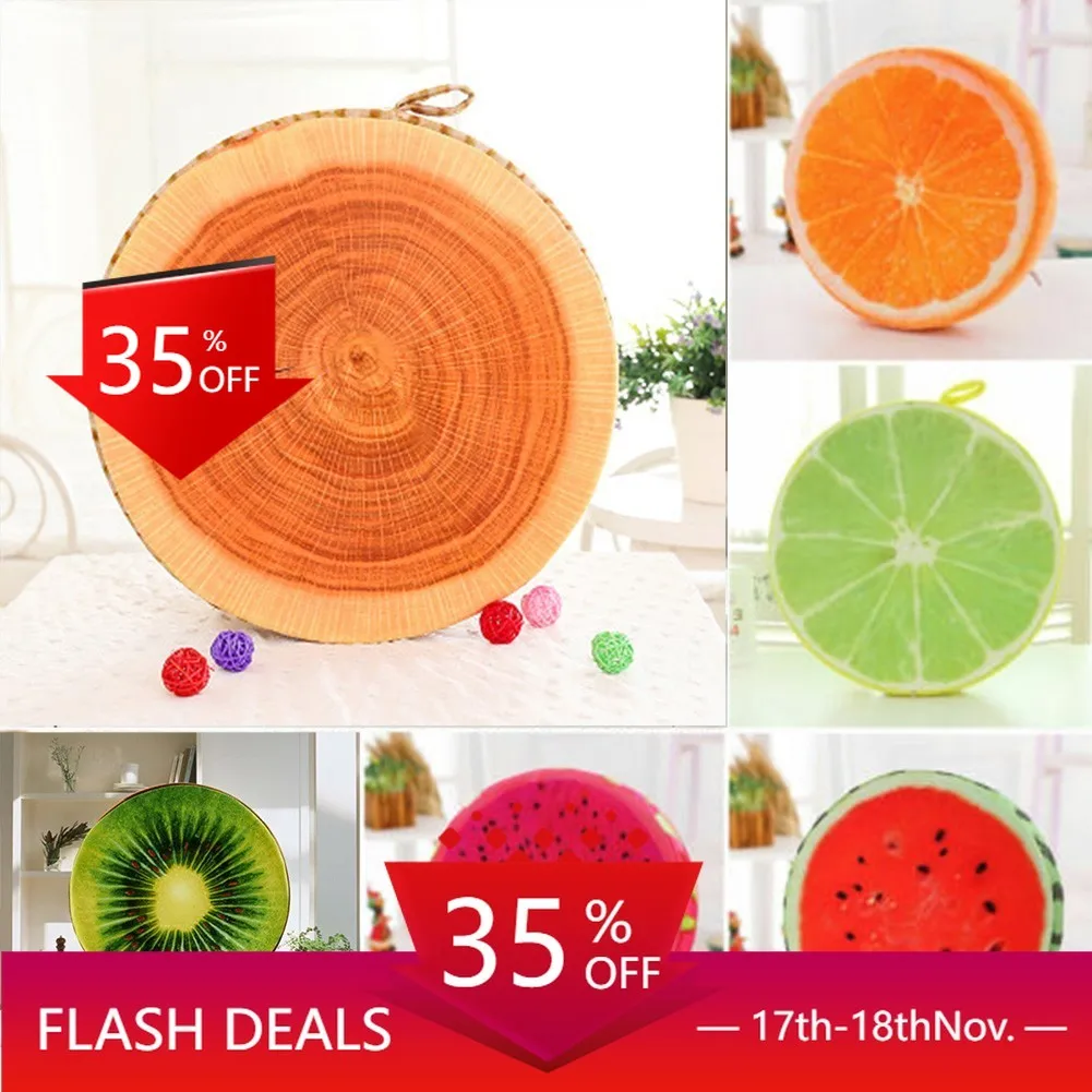 

Подушка для сиденья в форме фруктов, круглая подушка, подушка для дивана, Подушка для спины и головы, украшение для дома, Симпатичные плюшевы...