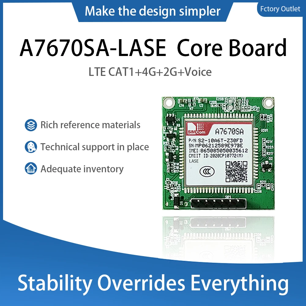 

SIMCOM A7670SA LTE Cat1 IoT Module Development Core Board A7670SA-LASE breakout board LTE CAT1+4G+2G+Voice B1/B3/B5/B7/B8/B20